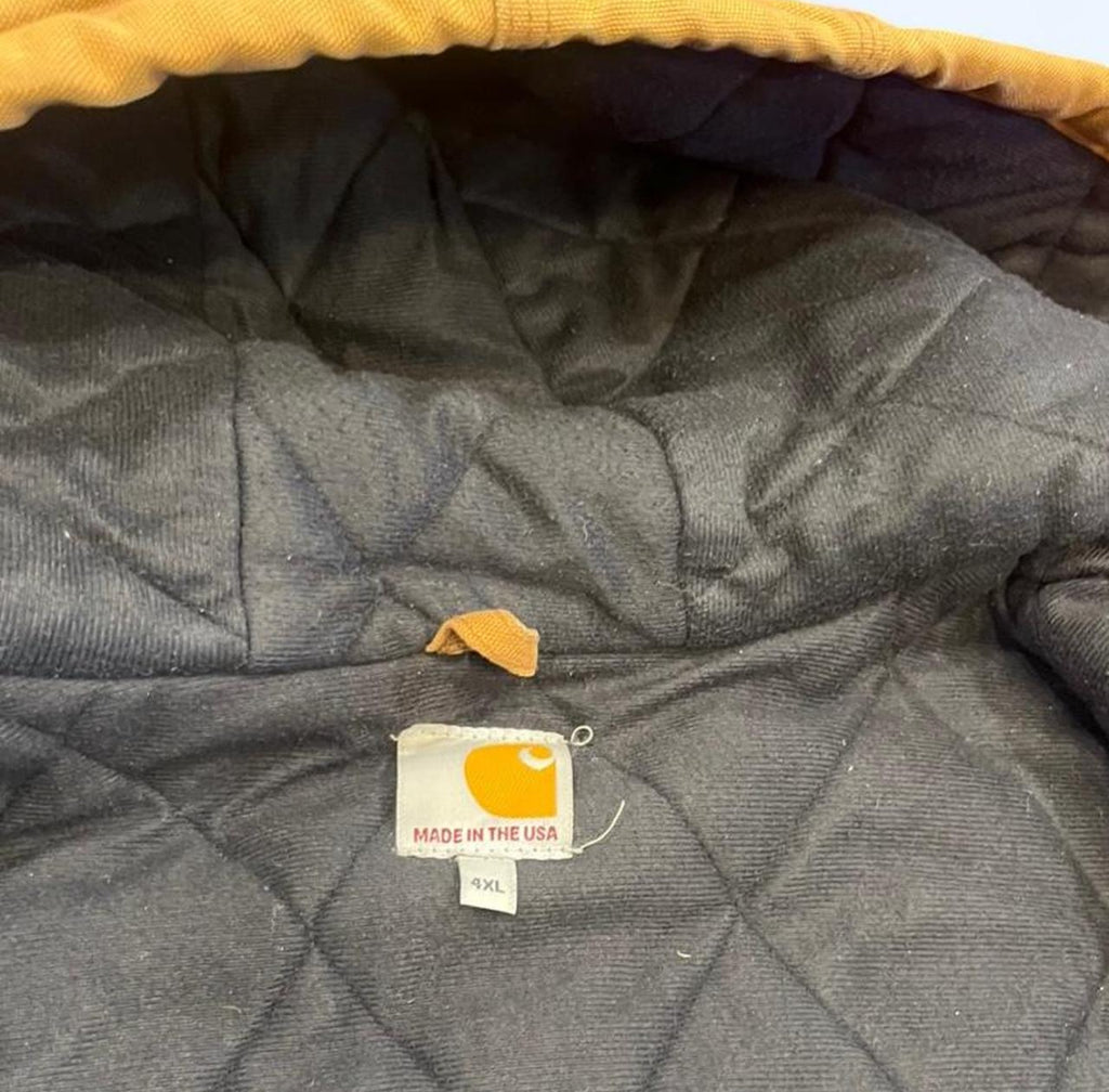 Carhartt J140 BRN Quilted Flannel-Lined Firm Duck Active Jacket