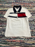 Tommy Jeans Tommy Hilfiger Big Flag White Quarter Zip