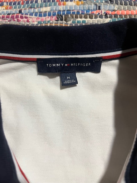 Tommy Jeans Tommy Hilfiger Big Flag White Quarter Zip