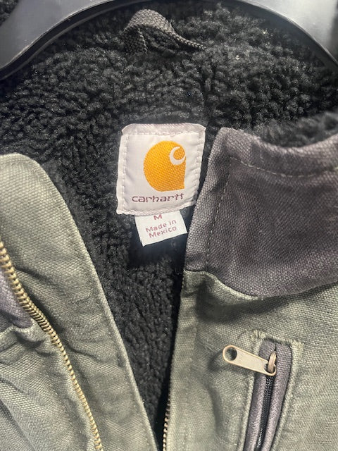 Carhartt Sandstone Sherpa-Lined Mock Neck Vest "Moss Green"