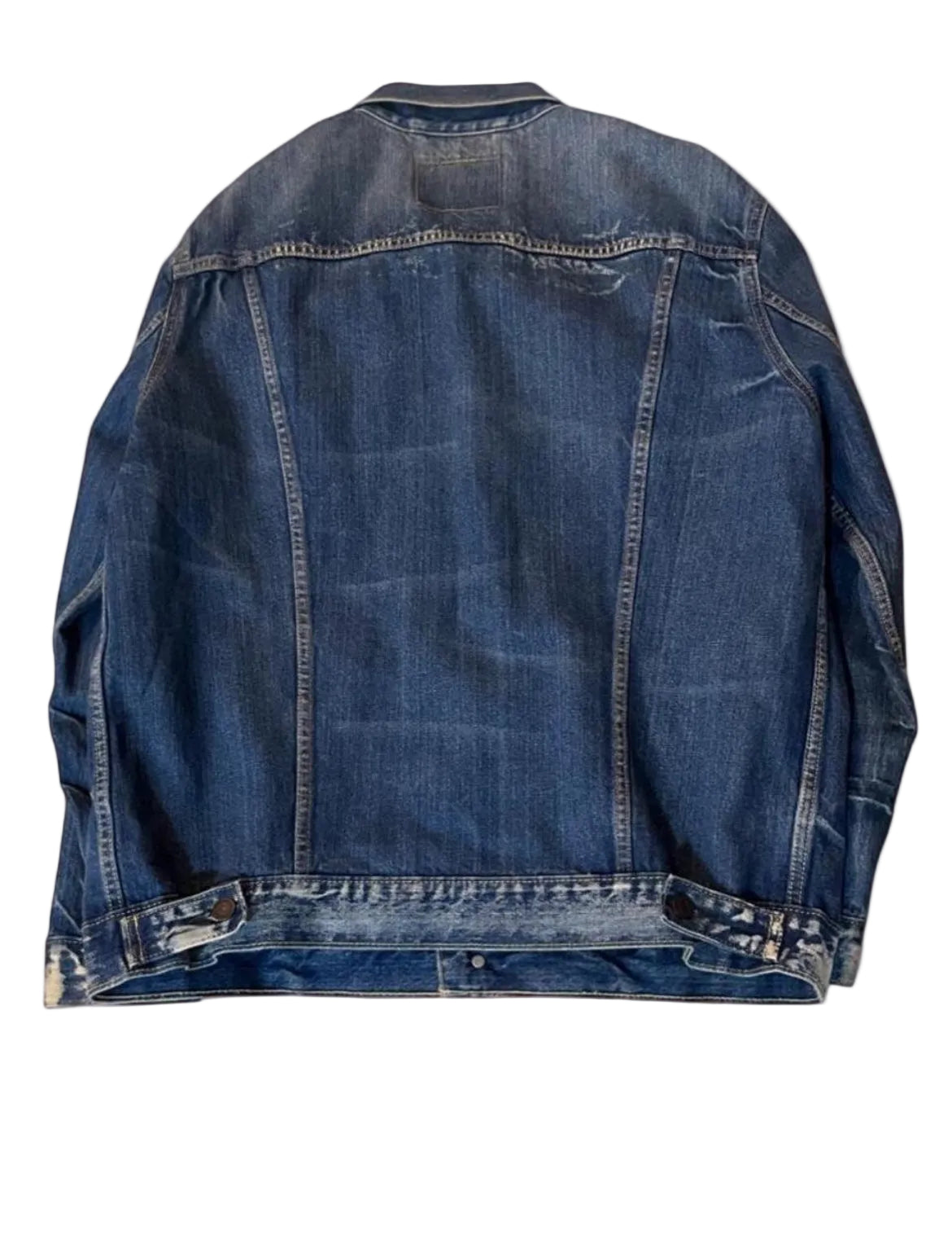 Levi's 72334 Denim Trucker Jacket XXL Distressed Faded Blue Jean